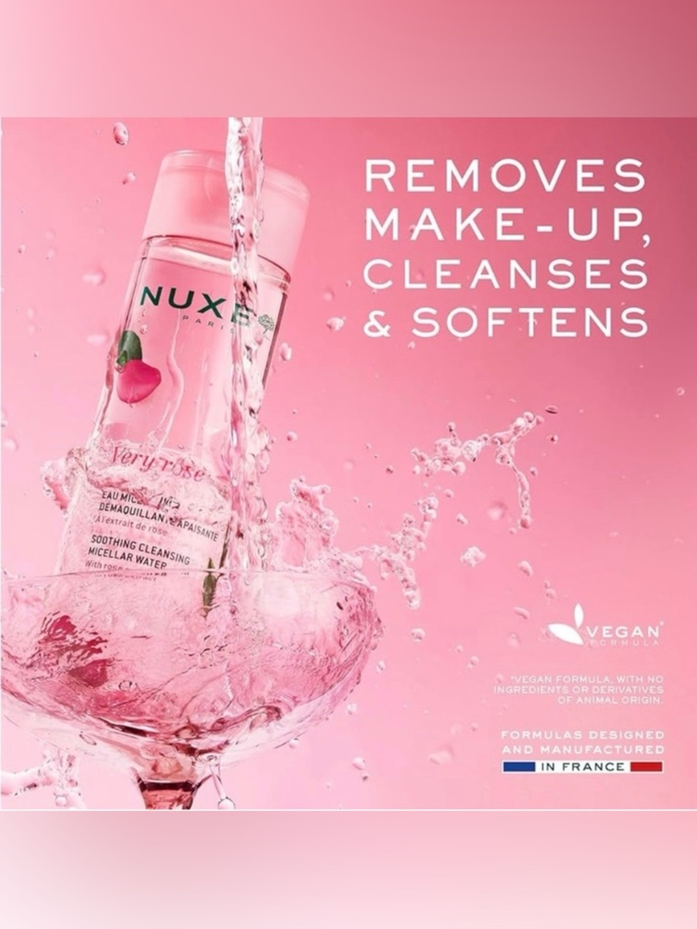 Nuxe Very Rose Soothing Facial Cleanser & Makeup Remover Micellar Water - Picture 5 of 9
